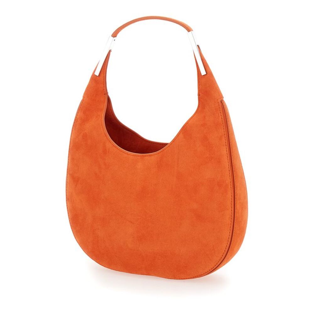 Savette Women 'Florence Small' Orange Shoulder Bag With Open Top In Suede Woman - Picture 2 of 6